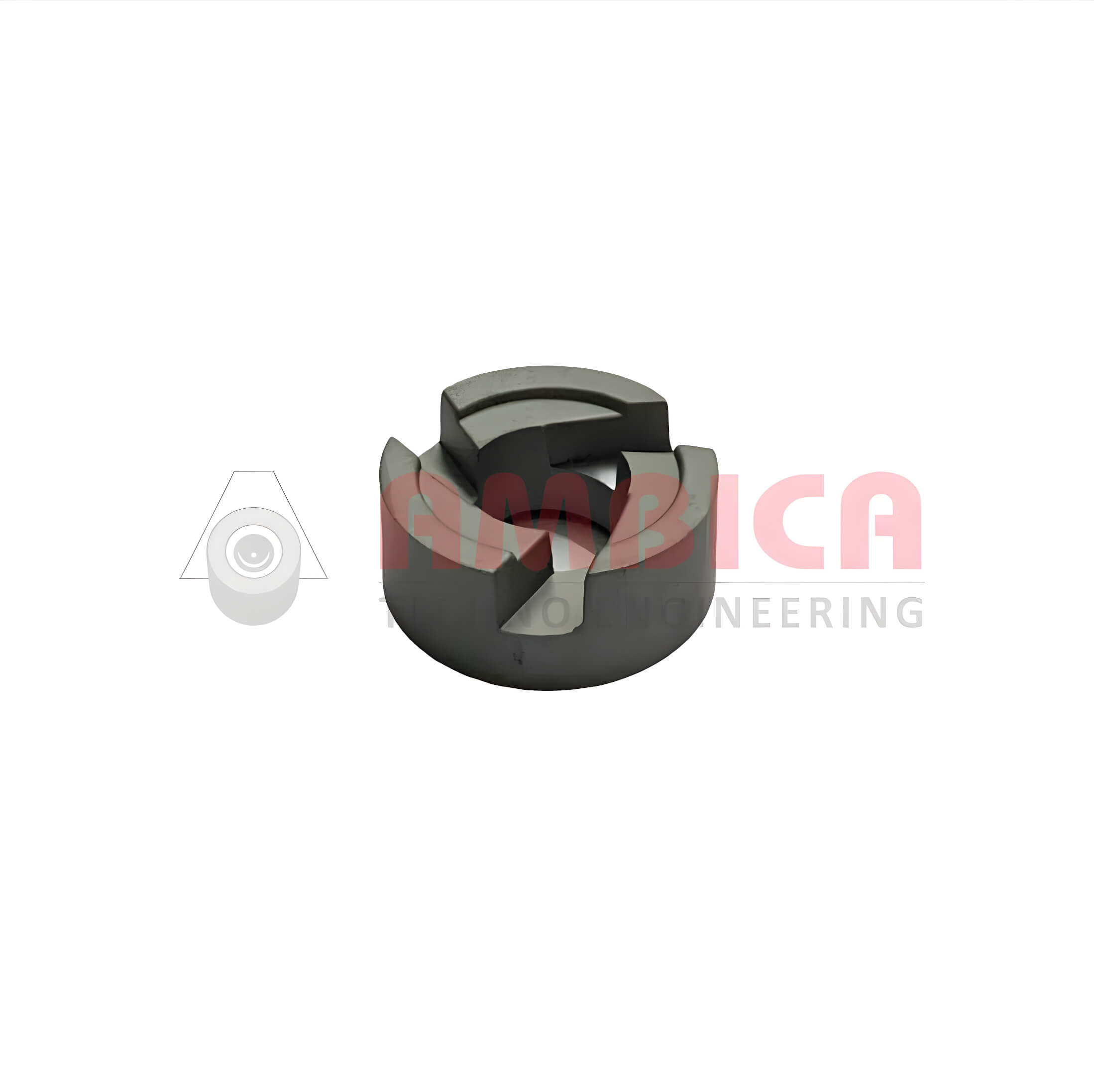 Tungsten Carbide Swirl Chamber With End Plate